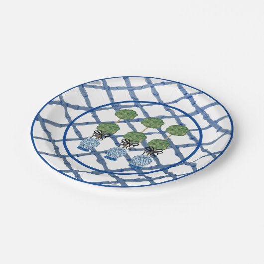 Topiary Chinoiserie Ginger Jar  Papieren Bordje (Gekanteld)