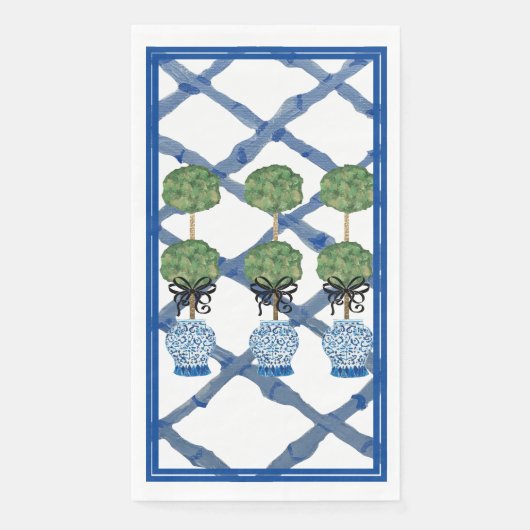 Topiary Chinoiserie Ginger Jar Servet (Voorkant)