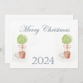 Topiary Christmas Kaart Notitiekaartje (Voorkant / Achterkant)