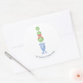 Topiary Coquette Chinoiserie Kerst stickers (Envelop)