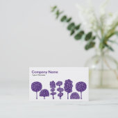 Topiary - Deep Paars op White Visitekaartje (Staand voorkant)