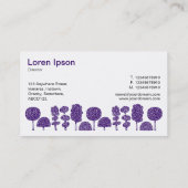 Topiary - Deep Paars op White Visitekaartje (Achterkant)