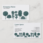 Topiary - Dk Moss Green over White Visitekaartje (Voorkant / Achterkant)