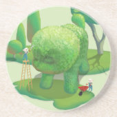 Topiary Dog Onderzetter (Voorkant)