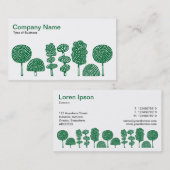 Topiary - Forest Green on White Visitekaartje (Voorkant / Achterkant)