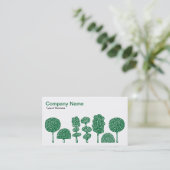 Topiary - Forest Green on White Visitekaartje (Staand voorkant)