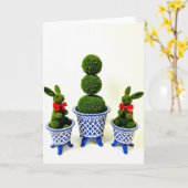 Topiary Friends Season S Greetings Card Kaart (Gele Bloem)