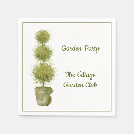Topiary Garden Party Paper Napkin Servet (Voorkant)