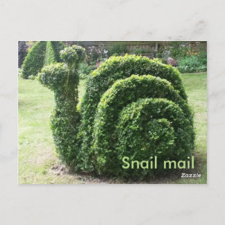 Topiary garden slak post leuk groen briefkaart