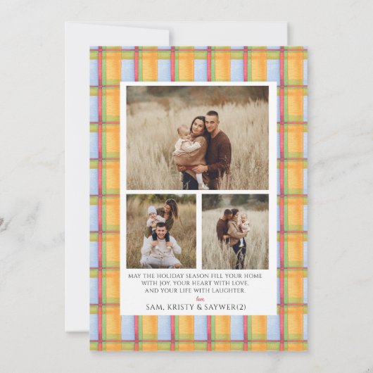 Topiary Grandmillennial Photo Christmas Card Kaart (Achterkant)