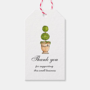 Topiary Hartelijk dank voor de ondersteuning van k Cadeaulabel