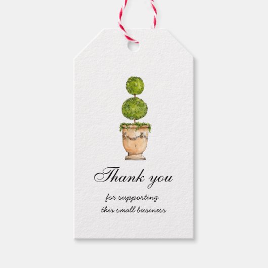 Topiary Hartelijk dank voor de ondersteuning van k Cadeaulabel (Voorkant)