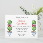 Topiary Holiday Uitnodiging (Staand voorkant)