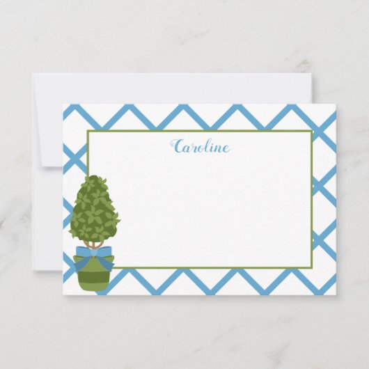 Topiary & Lattice Personal Note Cards Bedankkaart (Voorkant)
