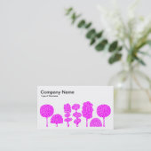 Topiary - Magenta op Wit Visitekaartje (Staand voorkant)