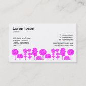 Topiary - Magenta op Wit Visitekaartje (Achterkant)