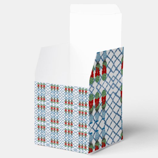 Topiary met Kerstmis Chinoiserie Bamboo Bedankdoosjes (Geopend)