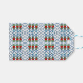 Topiary met Kerstmis Chinoiserie Bamboo Cadeaulabel (Voorkant (Horizontaal))