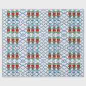 Topiary met Kerstmis Chinoiserie Bamboo Cadeaupapier (Vlak)