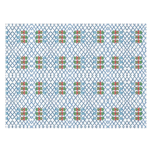 Topiary met Kerstmis Chinoiserie Bamboo Tafelkleed (Voorkant (Horizontaal))