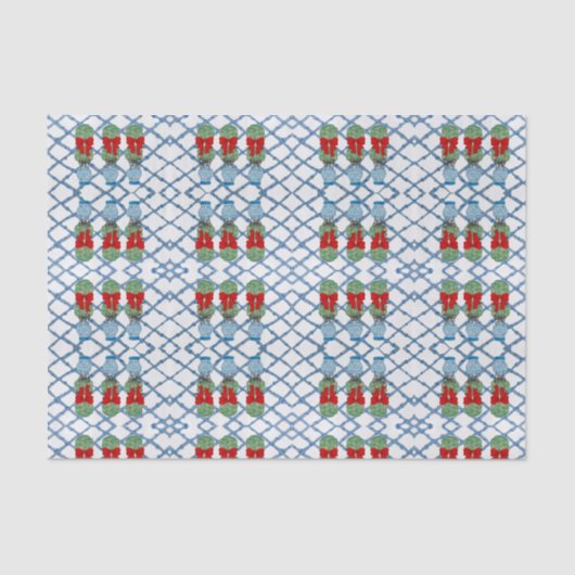 Topiary met Kerstmis Chinoiserie Bamboo Tissuepapier (Voorkant)