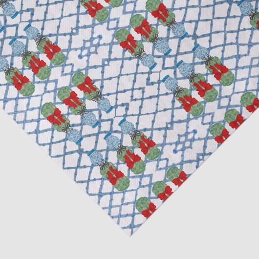 Topiary met Kerstmis Chinoiserie Bamboo Tissuepapier (Detail)