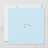 Topiary met White Doves Blue Wedding Invitation Kaart (Achterkant)