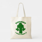 Topiary No Care Grappig Tuinieren Slogan Toon Fun Tote Bag (Achterkant)