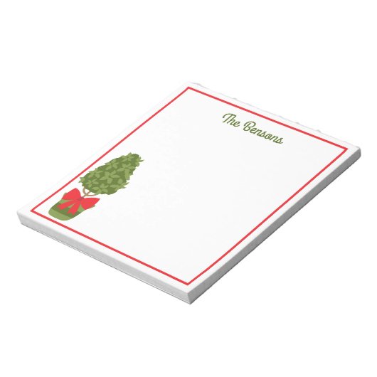 Topiary Notitieblok op kerstmis (Linkerzijde)