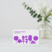 Topiary - Paars op White Visitekaartje (Staand voorkant)