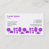 Topiary - Paars op White Visitekaartje (Achterkant)