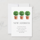 Topiary-Planten | We zijn verhuisd | Nieuw thuisad Aankondiging (Voorkant)