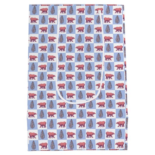 Topiary & Polar Beren voor blokdruk Medium Cadeauzakje (Achterkant)