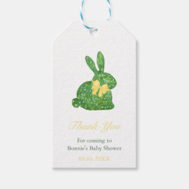 Topiary Rabbit Yellow Green Spring Baby shower Cadeaulabel