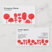 Topiary - Rood op wit Visitekaartje (Voorkant / Achterkant)