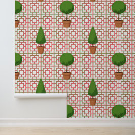 Topiary Roze Bamboe Latwerk Peel & Stick  Behang
