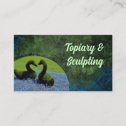 Topiary & Sculpting Custom Shapes Gardener Service Visitekaartje (Voorkant)