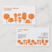 Topiary - Sinaasappel op wit Visitekaartje (Voorkant / Achterkant)