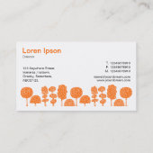 Topiary - Sinaasappel op wit Visitekaartje (Achterkant)