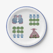 Topiary Staffordshire Dogs Ginger Jar Papieren Bordje (Voorkant)