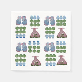 Topiary Staffordshire Dogs Ginger Jar Servet