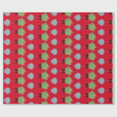 Topiary Topiaries Blue en White Ginger Jar Cadeaupapier (Vlak)