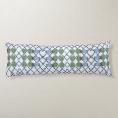 Topiary Topiaries Blue White Ginger Jar Jars Lichaamskussen (Achterkant)