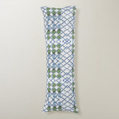 Topiary Topiaries Blue White Ginger Jar Jars Lichaamskussen (Voorkant Verticaal)