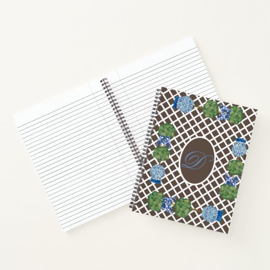 Topiary Topiaries Chinoiserie Ginger Jar Jars Notitieboek (Binnen)