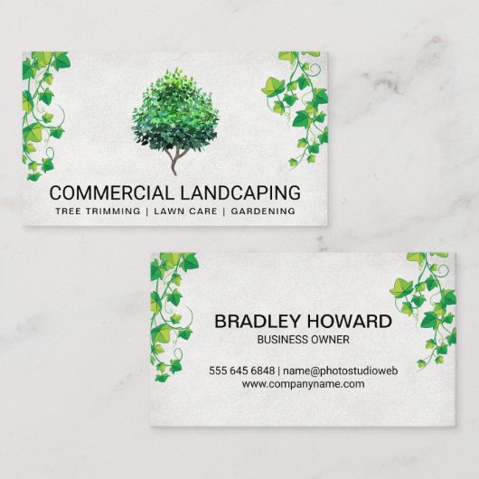 Topiary Tree | Varkens Visitekaartje (Voorkant / Achterkant)