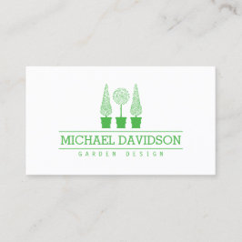 Topiary Trio Gardener Landscaping Bright Green Visitekaartje