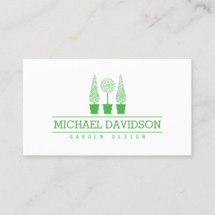 Topiary Trio Gardener Landscaping Bright Green Visitekaartje