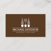 Topiary Trio Gardener Landscaping Brown Visitekaartje (Voorkant)