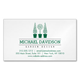 Topiary Trio Gardener Landscaping Dark Green Magnetisch Visitekaartje